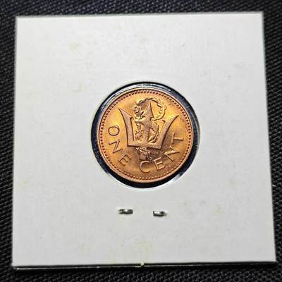 KK钱币收藏小铺  第417期 2月预留时间 周末发货 1973巴巴多斯1分