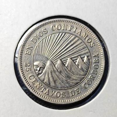 KK钱币收藏小铺  第417期 2月预留时间 周末发货 1956尼加拉瓜25分 