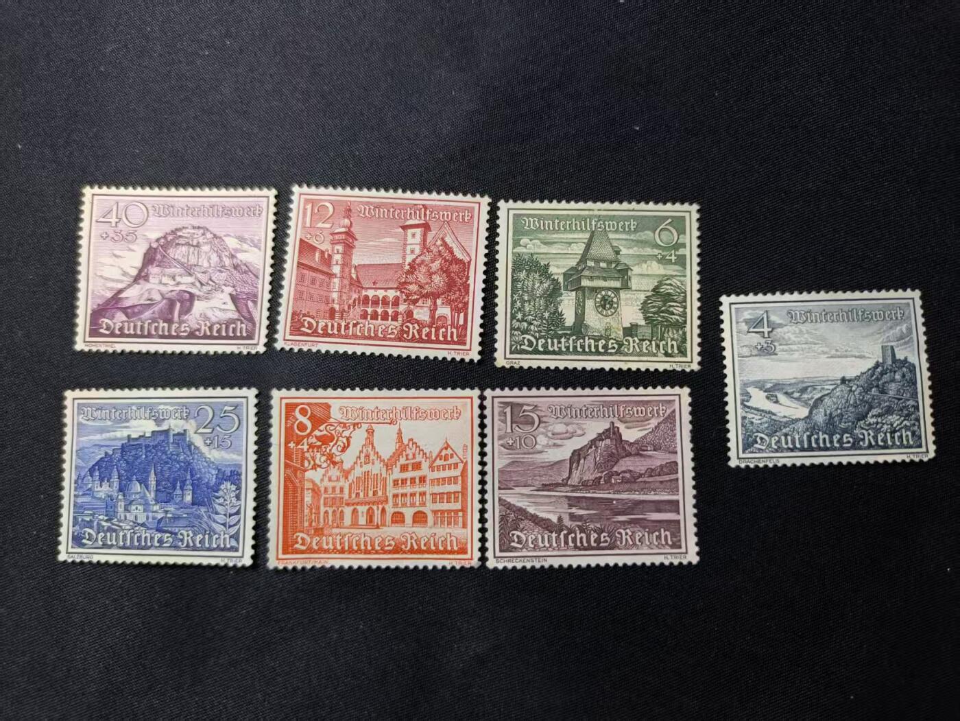 云宸嘉赏-勋臻佳藏四月精品甄选场次（低佣 一元一手） 德意志第三帝国冬季救助邮票一套  品好 赠友佳品