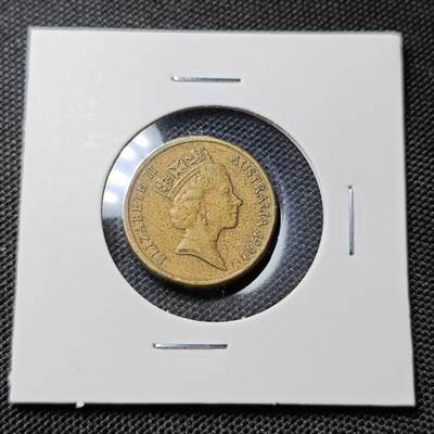 KK钱币收藏小铺  第417期 2月预留时间 周末发货 1990澳大利亚土著人2元 