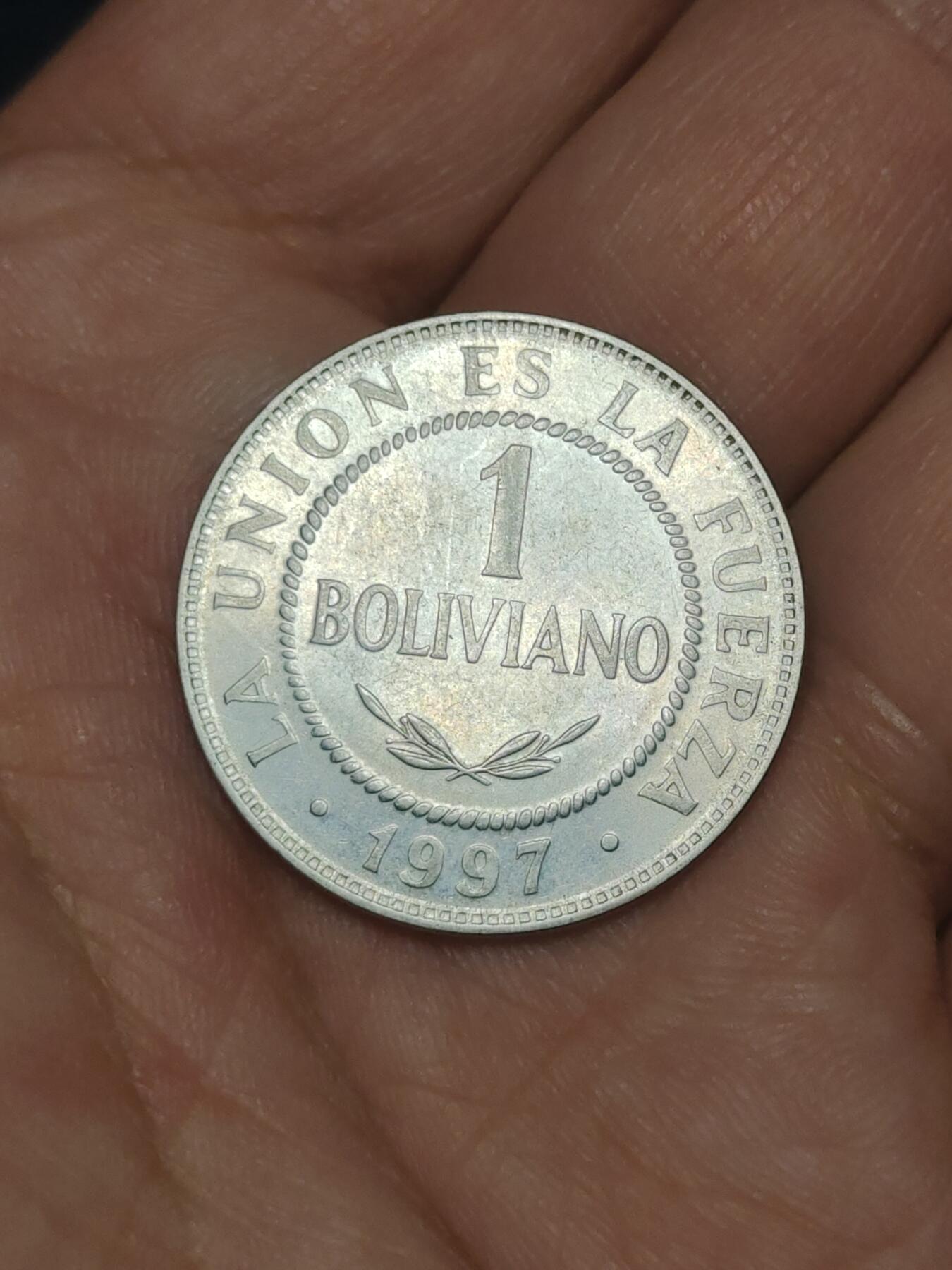 2026年第三十九场(总第二百零八场）外国好品散币场(免佣金) 玻利维亚🇧🇴1997年1玻利维亚诺(1987–至今第一版)