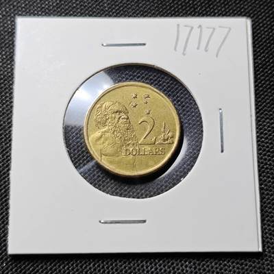 KK钱币收藏小铺  第417期 2月预留时间 周末发货  1999澳大利亚土著人2元