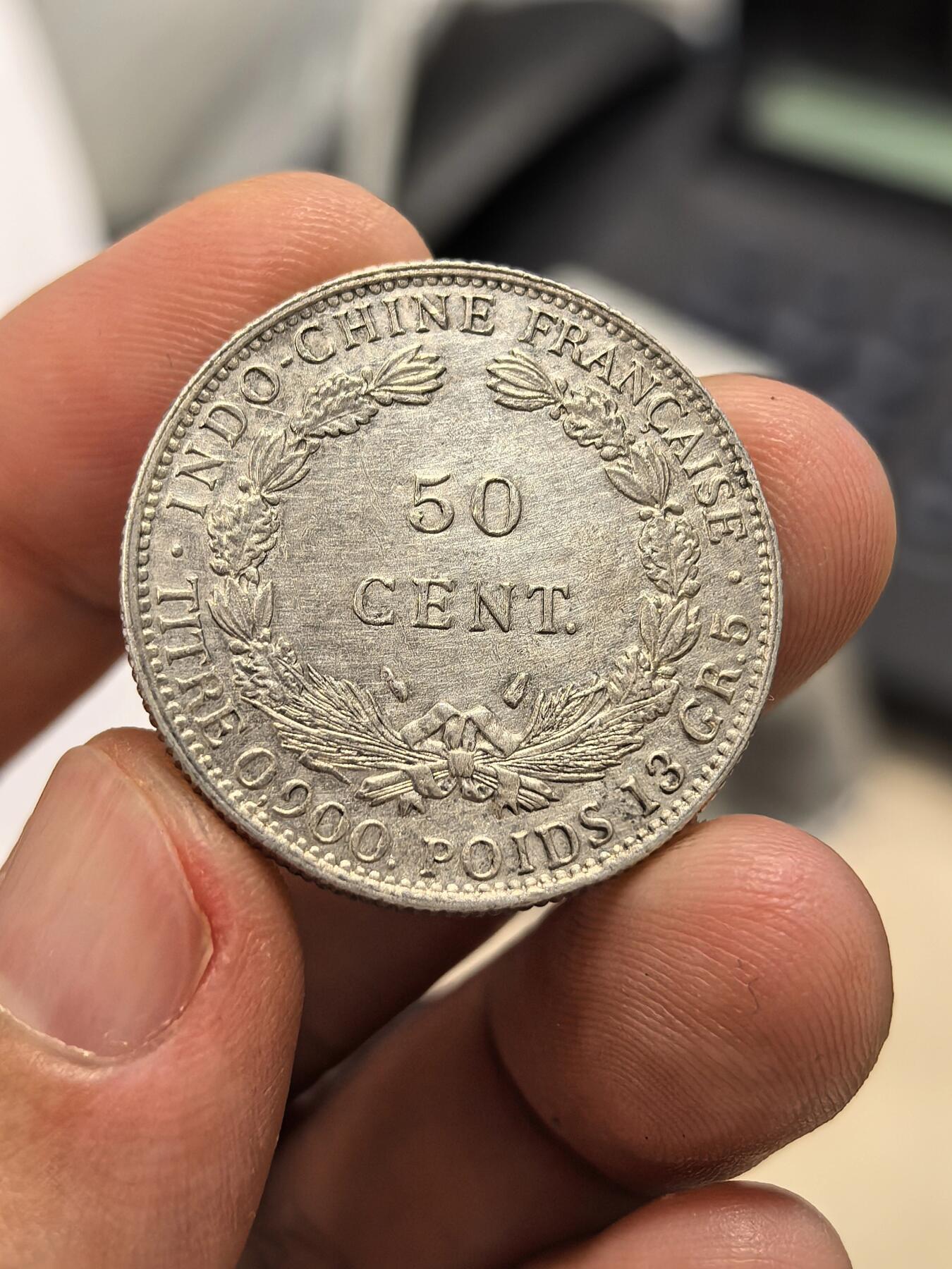 博洋堂世界钱币拍卖第167期（全场包邮） 法属印支1936年坐洋五角银币