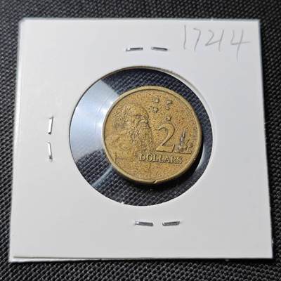 KK钱币收藏小铺  第417期 2月预留时间 周末发货 1990澳大利亚土著人2元 