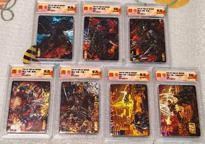 龙虎卡牌-八一场（满200元包邮，无佣金，每周六结拍，欢迎送拍） - 光刻评级卡7张 百里卡牌 苍之飞鸿神魔三国 - 五子良将&三英战吕布一&二 
