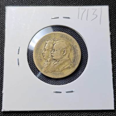 KK钱币收藏小铺  第417期 2月预留时间 周末发货 1922巴西500瑞斯纪念币