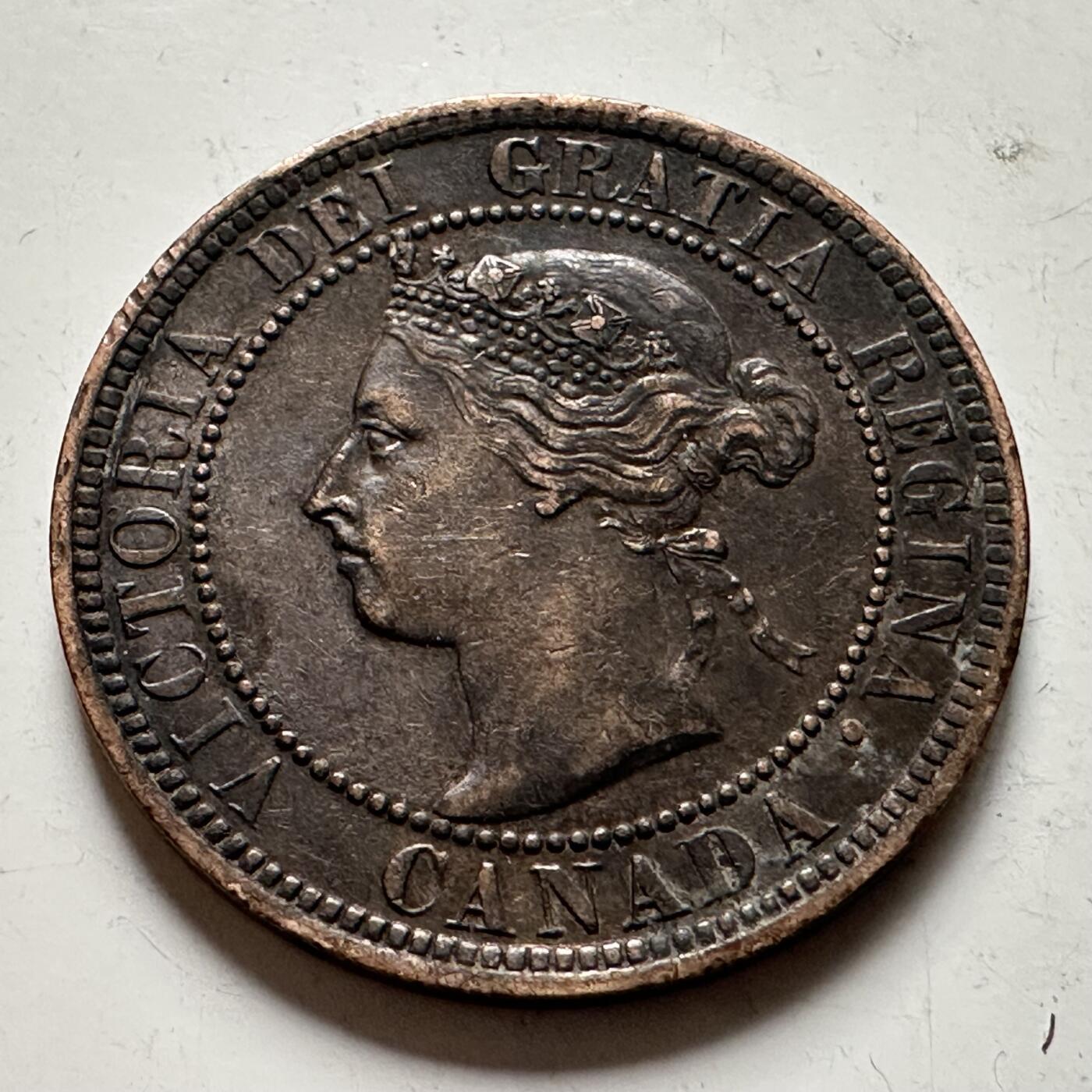 🌹外币初藏🌹🐯2026年第36场   每周二四六晚8️⃣点 接代拍 加拿大1900年维多利亚一分铜币