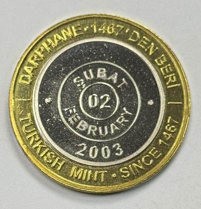 S&S Numismatic世界钱币-拍卖 第125期  - 土耳其2003年 伊斯坦布尔铸币厂成立535周年 1000000里拉双色纪念币 “2月2日”版