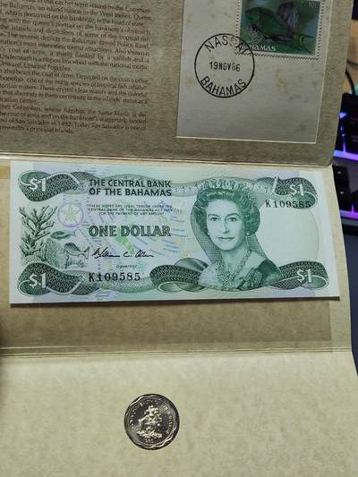 4月1号晚上8点 中外纸币自动截拍第50场 - 巴哈马 三合一 全新