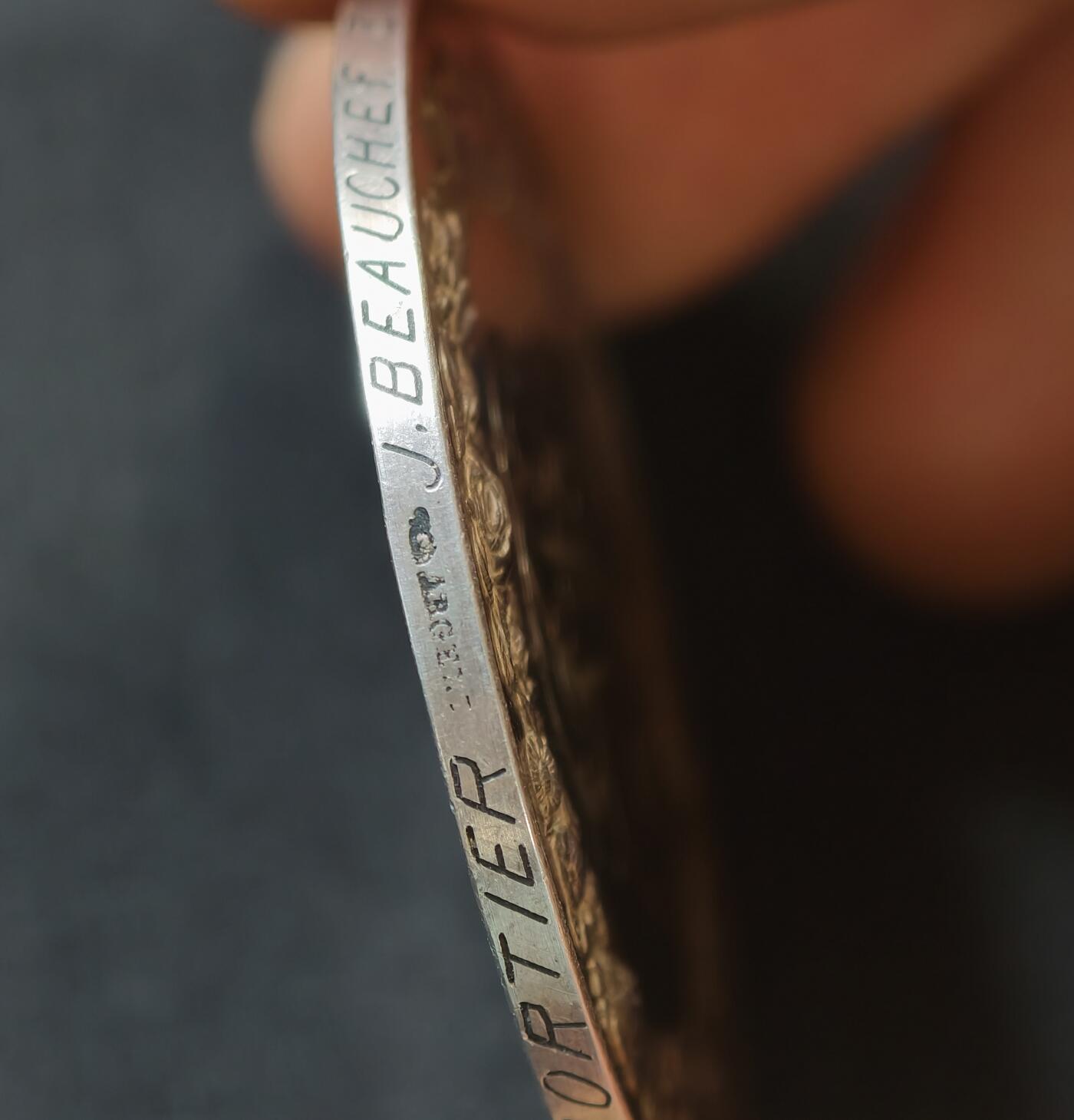 甄臻铺-世界币章拍卖（第58期），送拍享返佣金等优惠多多 1896年法国婚姻与爱情纪念银章（大版），39mm，25.7g，丰饶角边铭 ，手刻花押，镜面光泽，上手极美。