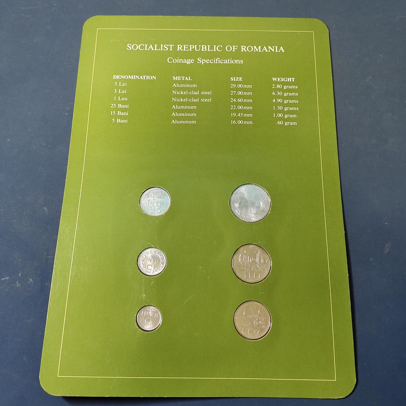 【全场包邮】纯粹捡漏拍517场 【富兰克林·世界各国硬币系列邮币卡】罗马尼亚共和国