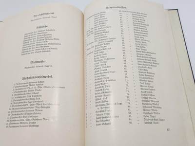 南水社第5次拍卖  稀有 1938年德国海军「西里西亚号」战列舰南美巡航纪念册 时任舰长弗里德里希·弗莱舍上校（后晋升海军上将，海军使团团长 威廉港造船厂厂长）亲笔签名两处 德国海军博物馆旧藏带戳 原品 除部分纸张氧化痕迹 基本完好 详情看简介