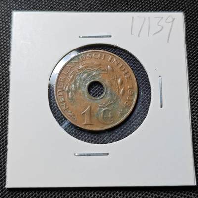 KK钱币收藏小铺  第417期 2月预留时间 周末发货 1938荷属东印度1分 