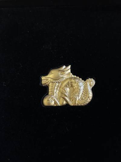 第196期拍卖 - 蒙古2024年中国生肖系列龙年1盎司镀金纪念银币，999银镀金，发行888枚