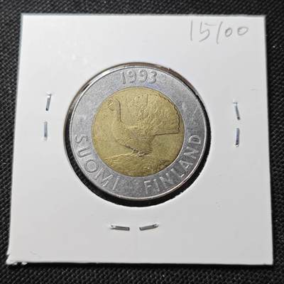 KK钱币收藏小铺  第415期 2月预留时间 周末发货 1993芬兰10马克 