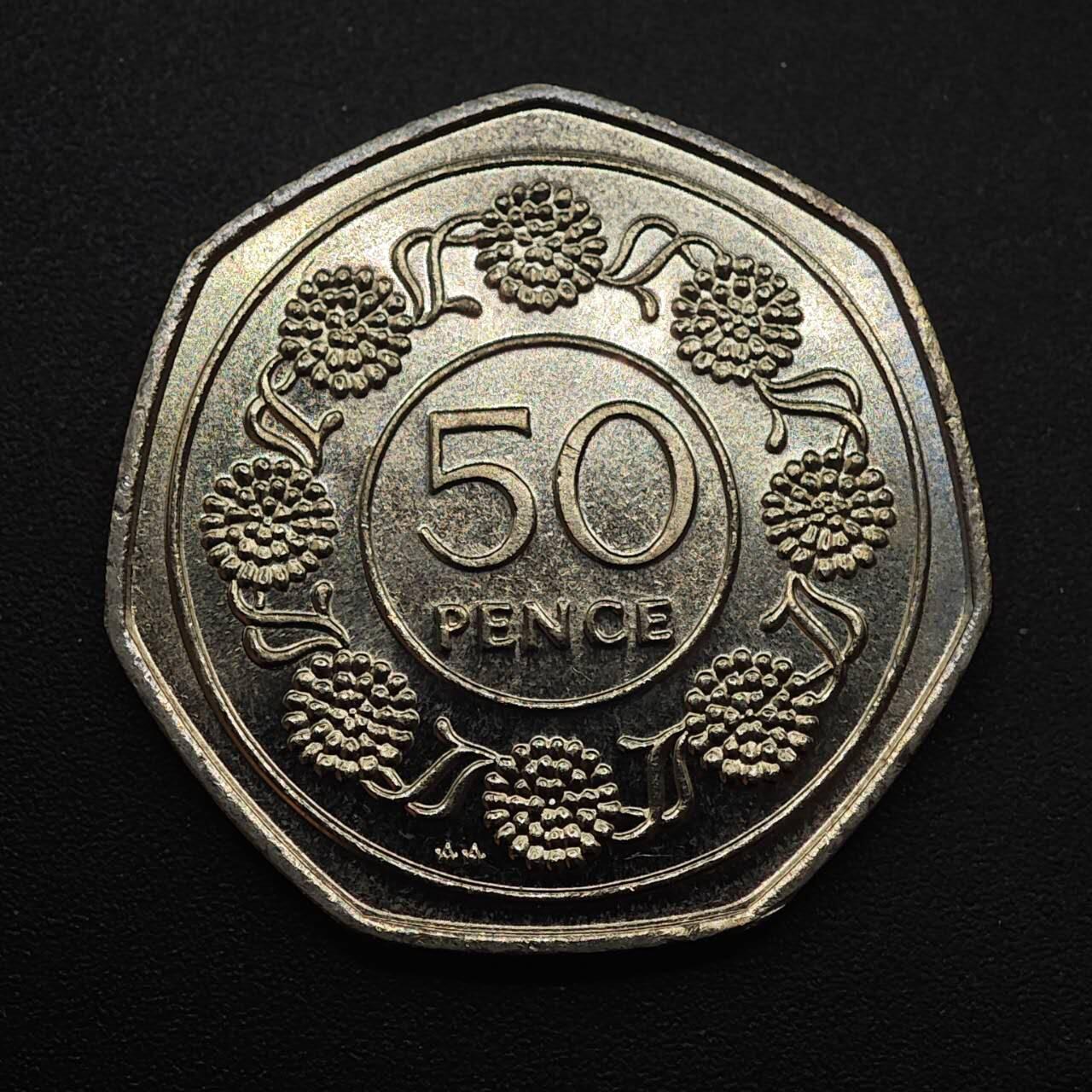 【淘币小摊】实时拍第八百八十七拍   散币场    每周一统一发货 直布罗陀1988年50便士