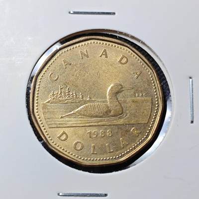 KK钱币收藏小铺  第415期 2月预留时间 周末发货 1988加拿大1元 