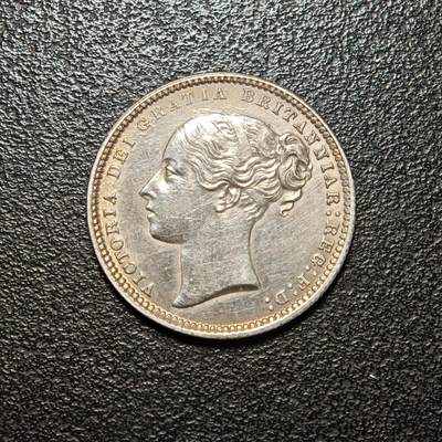 【德藏】世界币章拍卖第170期（拍品征集中~欢迎藏友联系） 1872年 英国维多利亚女王1先令银币 直径约：23.5mm；重约：5.7g