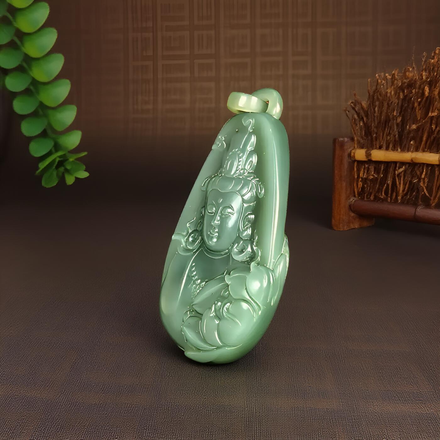 碧月说宝 君子怀瑾·当代和田玉清风专场（七） 和田玉碧玉观音