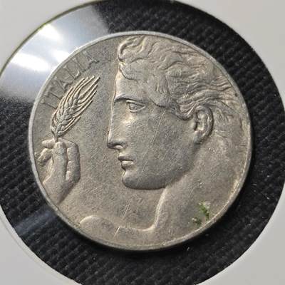 KK钱币收藏小铺  第415期 2月预留时间 周末发货 1921意大利20分 飞天女神