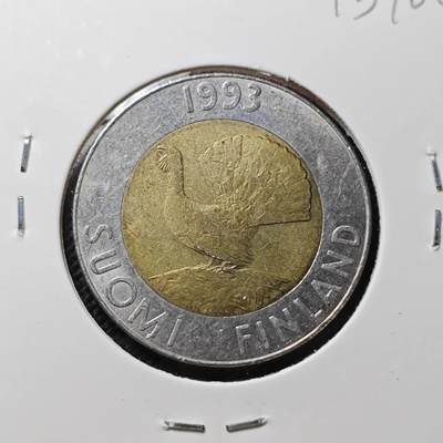 KK钱币收藏小铺  第415期 2月预留时间 周末发货 1993芬兰10马克 