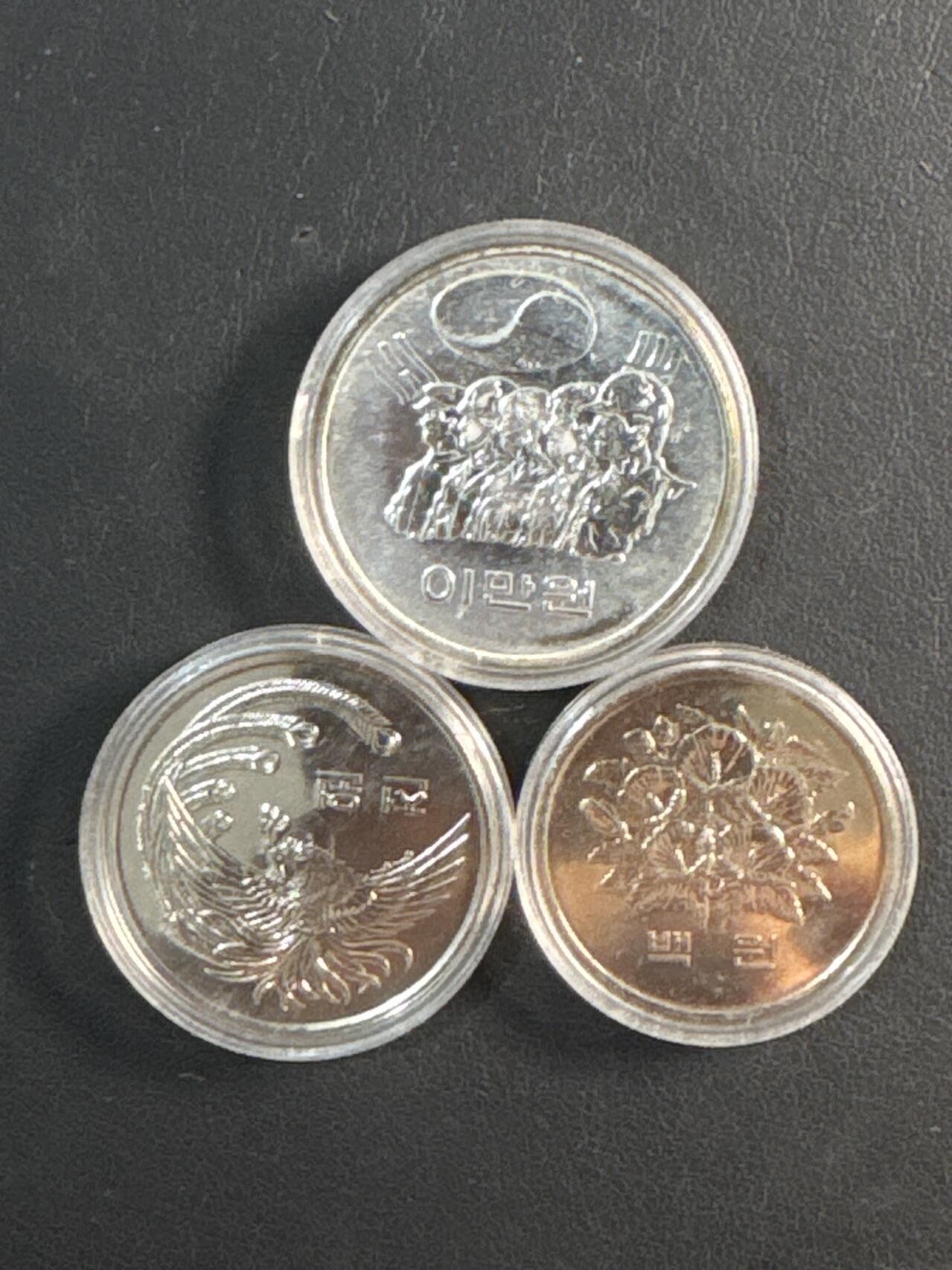 ❤️【币观天下】❤️ 第347期钱币拍卖场- 2026.4.3周五晚上6点半场 长期征集拍品  韩国1981年第五共和国成立类精制纪念套币三枚一组其中含一枚银币两枚镍币