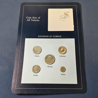 【全场包邮】纯粹捡漏拍517场 - 【富兰克林·世界各国硬币系列邮币卡】挪威王国