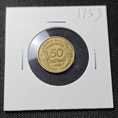 KK钱币收藏小铺  第417期 2月预留时间 周末发货 1932法国50分 