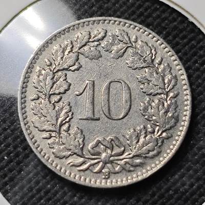 KK钱币收藏小铺  第415期 2月预留时间 周末发货 1934瑞士10分 