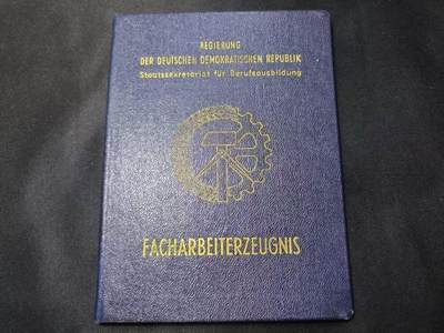 云宸嘉赏-勋臻佳藏四月精品甄选场次（低佣 一元一手） - 民主德国 早期五十年代专业人员技术证书  授予吉塞拉・施里克爾 女士（工商管理专业）