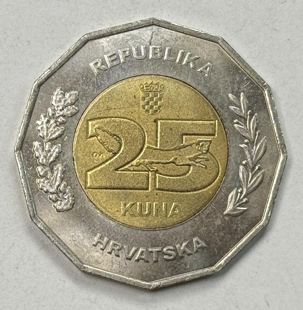 S&S Numismatic世界钱币-拍卖 第125期  克罗地亚2020年 欧洲联盟理事会主席国 25库娜双色纪念币