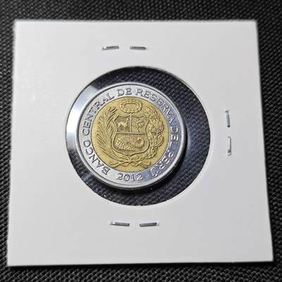 KK钱币收藏小铺  第417期 2月预留时间 周末发货 2012秘鲁2索尔 