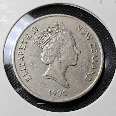 KK钱币收藏小铺  第417期 2月预留时间 周末发货 1990新西兰20分 大版