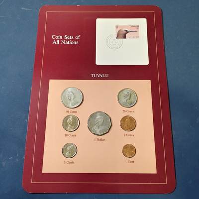 【全场包邮】纯粹捡漏拍517场 - 【富兰克林·世界各国硬币系列邮币卡】图瓦卢