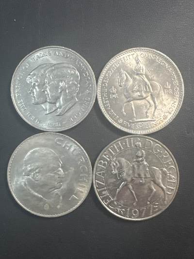 ❤️【币观天下】❤️ 第347期钱币拍卖场- 2026.4.3周五晚上6点半场 长期征集拍品  - 英国克朗纪念币4枚一组