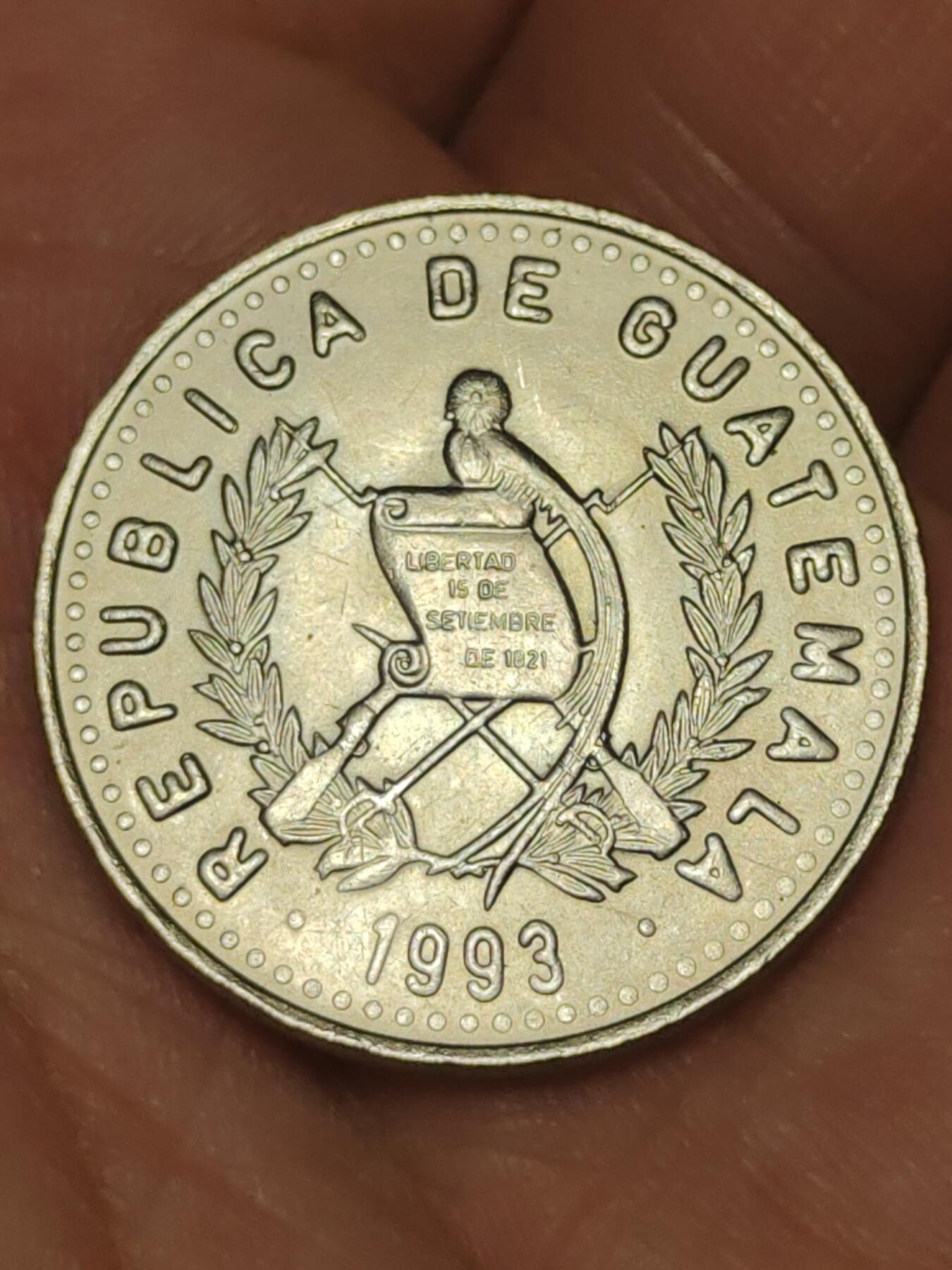 2026年第三十九场(总第二百零八场）外国好品散币场(免佣金) 好品–危地马拉🇬🇹1993年25分(1974–至今第五版)