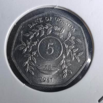 沼泽如烟--第1040场 - 乌干达1987年5先令