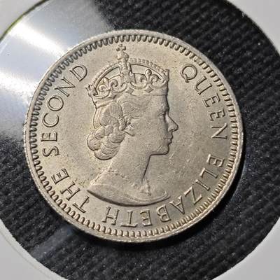 KK钱币收藏小铺  第415期 2月预留时间 周末发货 1961英属马来亚和婆罗洲10分 好品