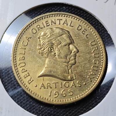 KK钱币收藏小铺  第415期 2月预留时间 周末发货 1965乌拉圭10比索 