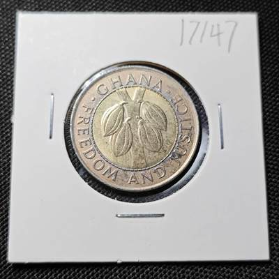 KK钱币收藏小铺  第417期 2月预留时间 周末发货  1999加纳100塞地 双色币