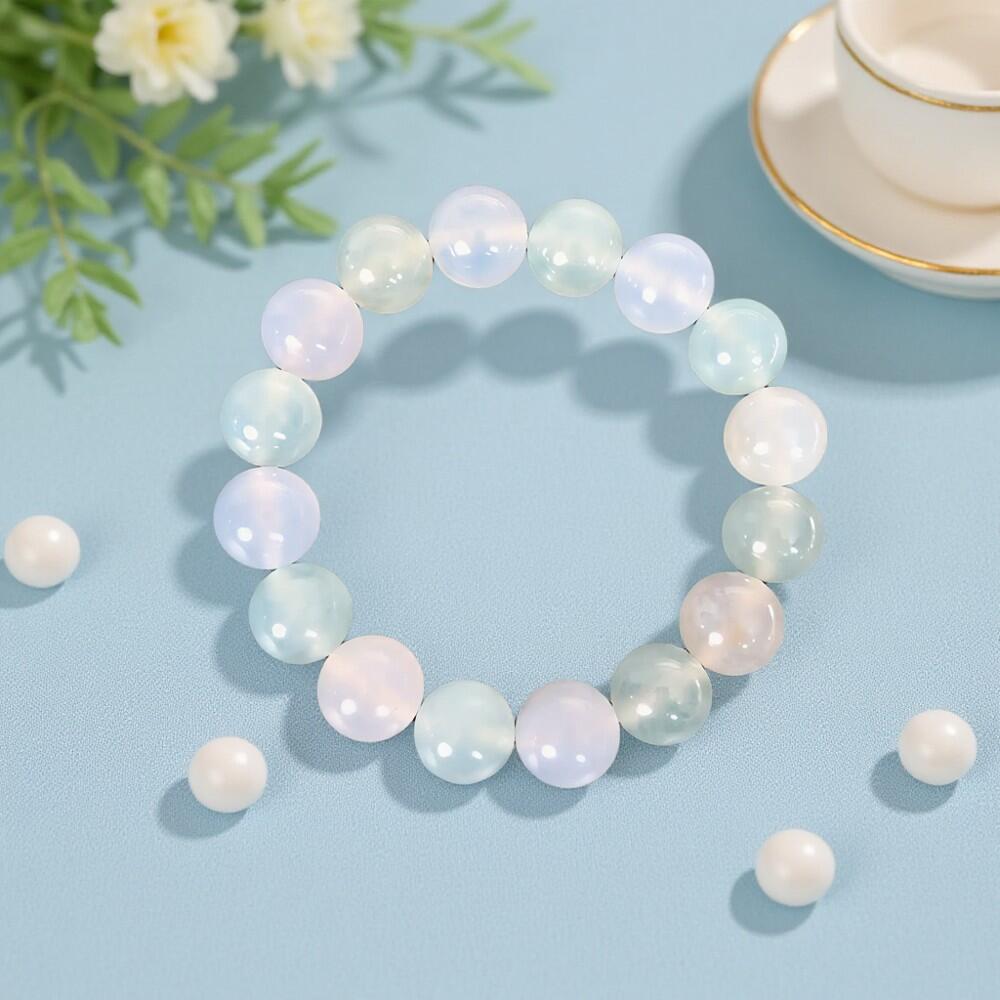 碧月说宝 君子怀瑾·当代和田玉清风专场（七） 冰种双色翡翠珠串