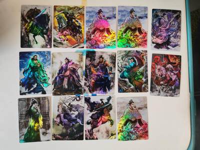 阳大大卡牌拍卖第107期（持续收拍品，周五晚上九点截拍，进群福利早知道） - 【彩闪】卡德曼 张建东水浒 彩闪14张