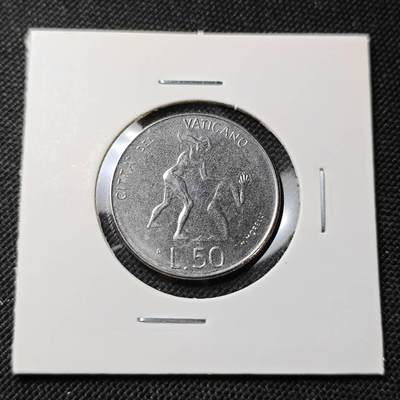 KK钱币收藏小铺  第415期 2月预留时间 周末发货 梵蒂冈50里拉 