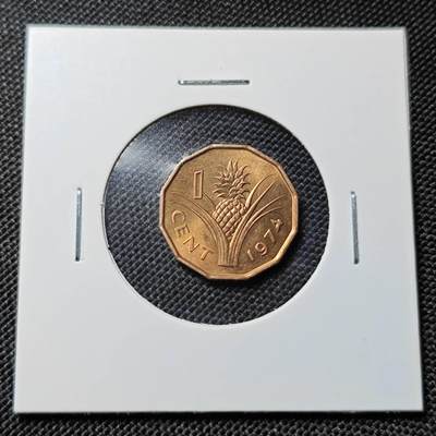 KK钱币收藏小铺  第417期 2月预留时间 周末发货 1974斯威士兰1分 好品