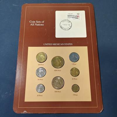 【全场包邮】纯粹捡漏拍517场 - 【富兰克林·世界各国硬币系列邮币卡】墨西哥合众国