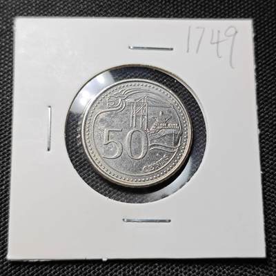 KK钱币收藏小铺  第417期 2月预留时间 周末发货  2015新加坡50分