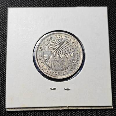 KK钱币收藏小铺  第417期 2月预留时间 周末发货 1956尼加拉瓜25分 