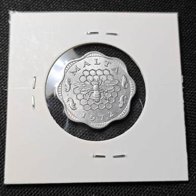 KK钱币收藏小铺  第415期 2月预留时间 周末发货 1972马耳他3米尔 