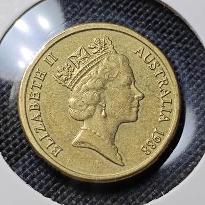 KK钱币收藏小铺  第417期 2月预留时间 周末发货 1988澳大利亚土著人2元 