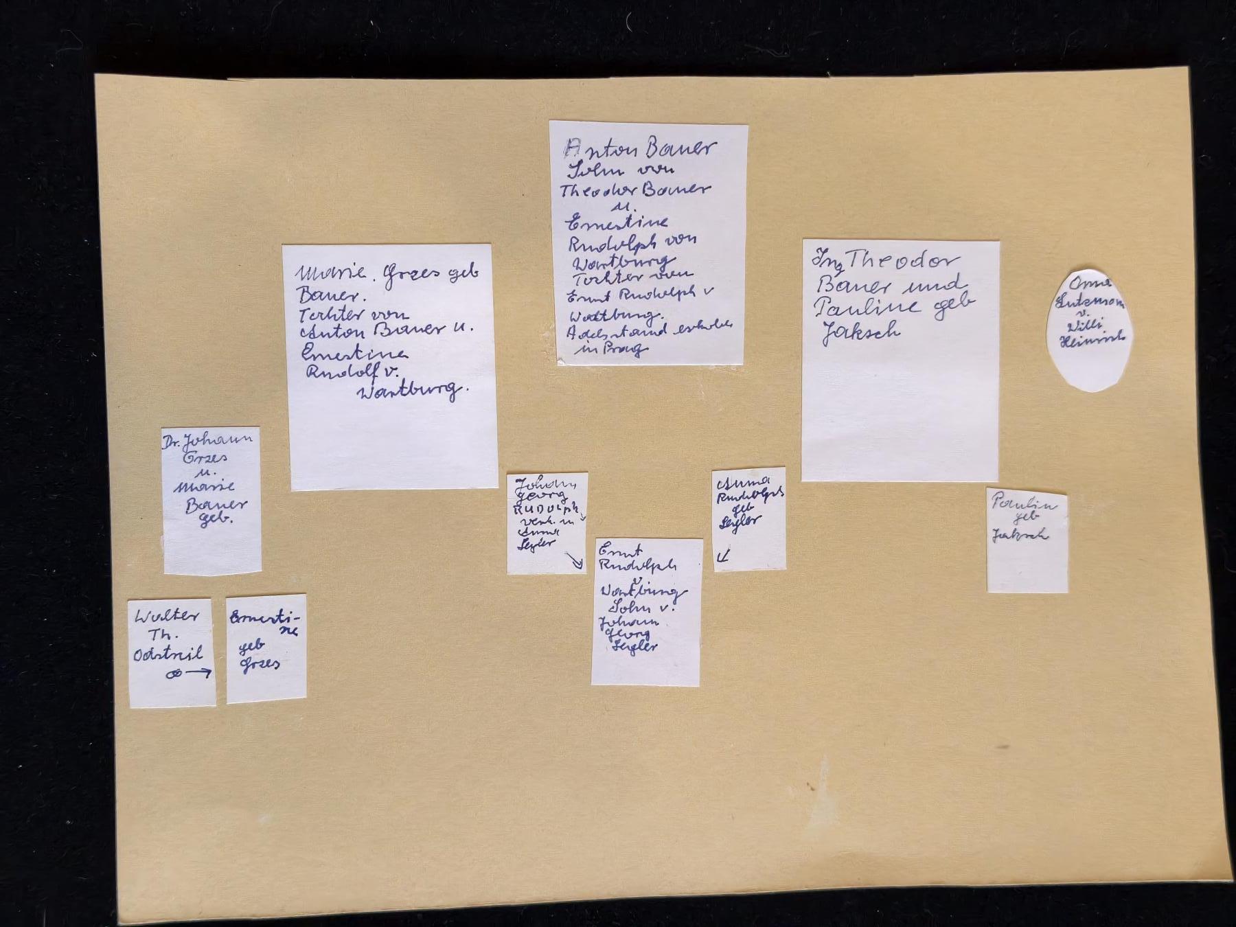 凯旋世界勋赏（第23期）（欢迎送拍）（对拍品有疑问请询问客服，不接受到手刀，出价默认拍品品相。请认真阅读拍卖规则！出价默认已认可！）（收到货请录制开箱视频，无视频概不处理问题。） （介绍贴）由安东·鲍尔的曾孙子/孙女 梳理的鲍尔家族树，包含各家族成员之间的关系以及明细，大致展示了：安东.鲍尔（在维也纳被授予贵族身份是 西奥多·鲍尔之子，玛丽·弗里斯，原姓鲍尔。安东·鲍尔之女。工程师 西奥多·鲍尔，安东鲍尔之子，以及它们各自的婚姻状况等等